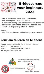 Bridgecursus voor beginners 2022